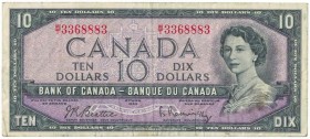 10 Dollars 1954 
Banknoten, Kanada / Canada. 10 Dollars 1954. Pick 79b. II