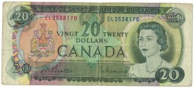 20 Dollars 1969 
Banknoten, Kanada / Canada. 20 Dollars 1969. Pick 89a. II-