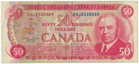50 Dollars 1975 
Banknoten, Kanada / Canada. 50 Dollars 1975. Pick 90b. II