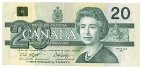 20 Dollars 1991 
Banknoten, Kanada / Canada. 20 Dollars 1991. Pick 97d. I