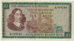 10 Rand 1966 
Banknoten, Südafrika / South Africa. 10 Rand 1966. Erste Zeilen mit Bankname und Wert in Afrikaans. Pick 114a. II