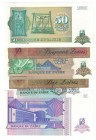 Lot von 6 Banknoten 1982 - 1993 
Banknoten, Zaire, Lots und Sammlungen. 10 Zaires 1982. P.27. III, 50 Zaires 1982. P.28. III, 1 Nouveau Zaire 1993. P...
