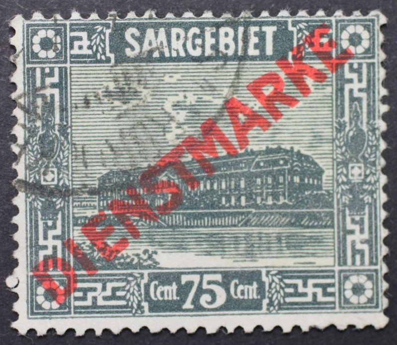 75 Cent 1922 
Briefmarken / Postmarken, Deutschland / Germany. Saar / Sarre / S...