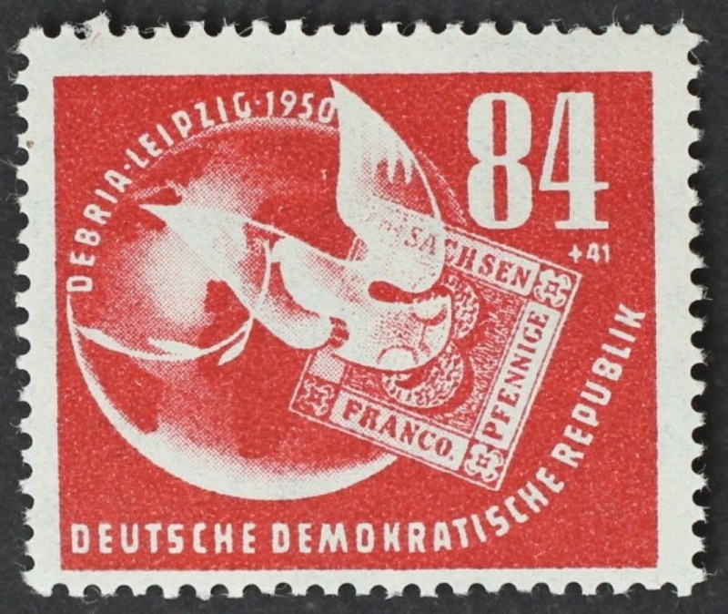 84+41 Pf 1950 
Briefmarken / Postmarken, Deutschland / Germany. DDR. DEBRIA. 84...