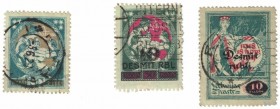Lot von 3 stück 1919-20 
Briefmarken / Postmarken, Lettland / Latvia. Allegorie. Lot von 3 stück 1919-20. ʘ