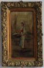Ölgemälde 
Kunst und Antiquitäten / Art and antiques. Ölgemälde. (Jose Garsia Ramon) Mädchen mit Krabben. Maße Gemälde: 52.5 x 26.5 cm. Maße mit Rahm...