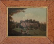Ölgemälde 
Kunst und Antiquitäten / Art and antiques. William Gilpin (1724-1804), ein englischer Künstler, Landschaftsmaler. Ölgemälde "Berkeley Cast...
