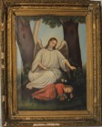 Ölgemälde 
Kunst und Antiquitäten / Art and antiques. Ölgemälde "Engel mit Kind". Volkskunst. Anfang des 20. oder Ende des 19. Jahrhunderts. Maße Gem...