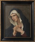 Ölgemälde 
Kunst und Antiquitäten / Art and antiques. Ölgemälde "Weinende Madonna". 1800-1899 Jahr. Nach der Restaurierung. Maße Gemälde: 44 x 50.5 c...