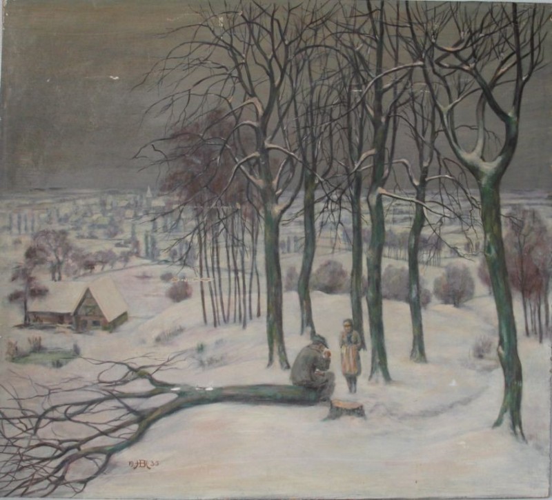 Gemälde 
Kunst und Antiquitäten / Art and antiques. Gemälde. Winterlandschaft. ...