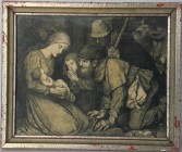Lithographie 
Kunst und Antiquitäten / Art and antiques. Lithographie. 1900 Jahr. Maße mit Rahmen: 50,5 x 41.5 cm.