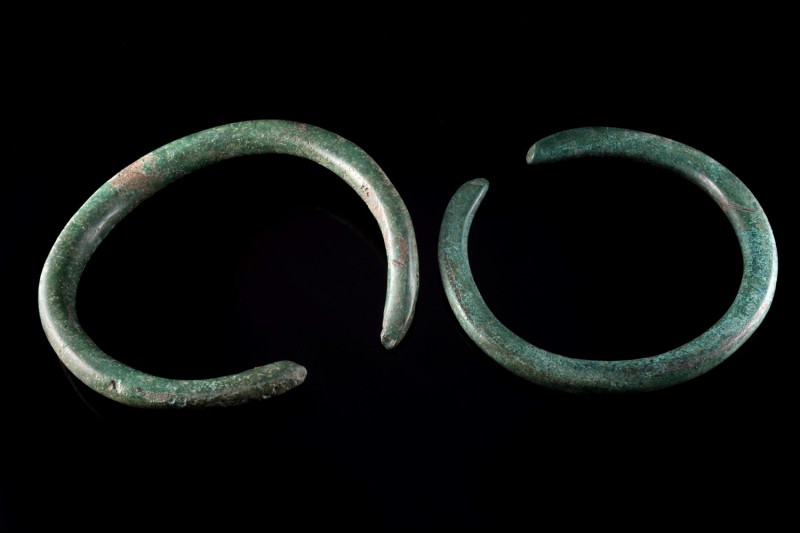 Bronze Age, Pair of Bronze Penannular Bracelets, c. 2nd Millennium BC (12.4cm). ...