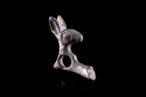 Thraco-Scythian, Bronze Belt Mount in form of Hare forepart, c. 5th-3rd century BC (4.0cm). Intact.