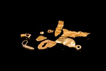 Lot of 11 Hellenistic Jewelry Elements, c. 3rd-1st century BC (3-26mm, 4.03g). Different shapes, fragmentary and twisted.