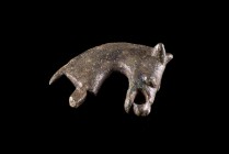 Roman Bronze Decorative Element in shape of Horse Head, c. 2nd-3rd century AD (3,8cm).