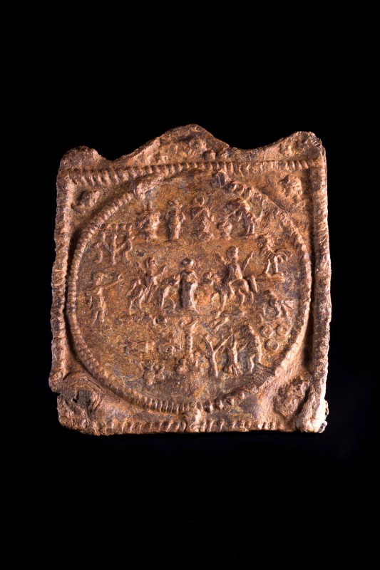 Danube Region, Lead Mysterious Rectangular Plaquette, c. 3rd-4th century AD (7.3...