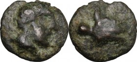 North-eastern Italy, Ariminum. AE Uncia, c. 268-225 BC. Vecchi ICC 233, HN Italy 6, Haeberlin p. 217, 1-33, pl. 77, 13-15. 34 g.  25 mm.