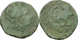 Etruria, Populonia. AE Sextans, 3rd century BC