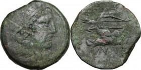 Etruria, Populonia. AE Sextans, late 3rd century BC