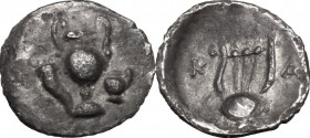 Northern Apulia, Canusium. AR Obol, c. 300-250 BC