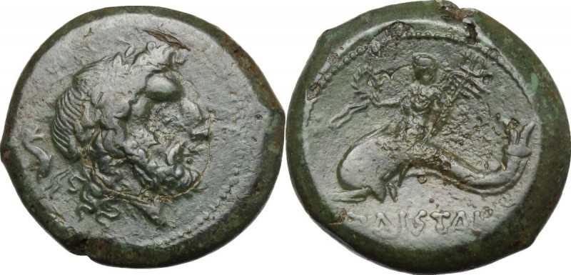 Greek Italy. Northern Lucania, Paestum. AE Unit, First Punic War, 264-241 BC. D/...