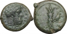 Syracuse.  Timoleon and the Third Democracy (344-317 BC).. AE Hemidrachm, Timoleontic Symmachy coinage, c. 344-338 BC