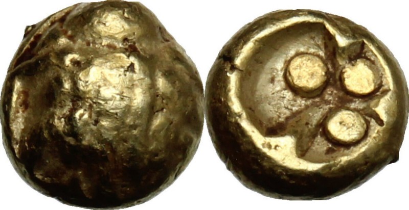 Greek Asia. Ionia, uncertain mint. EL 1/24 Stater, c. 6th century BC. D/ Tortois...
