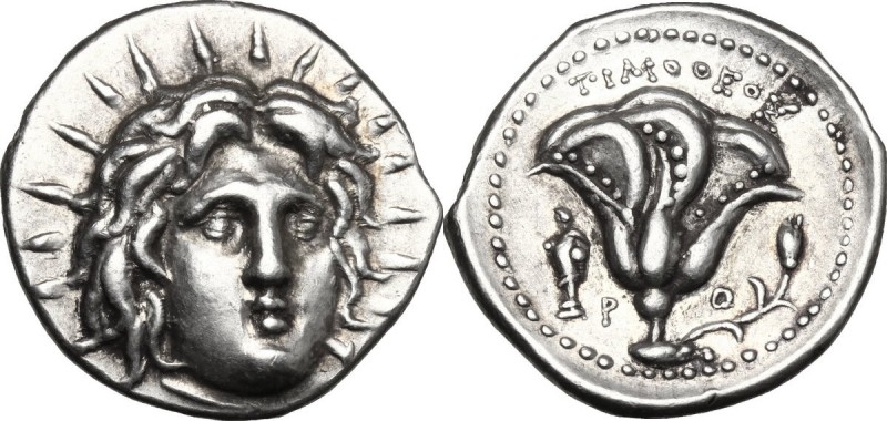 Greek Asia. Islands off Caria, Rhodes. AR Didrachm, c. 250-229 BC, Timotheos mag...