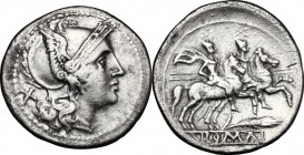Corn-ear (third) series.. AR Denarius, Sicily, c. 211-210 BC