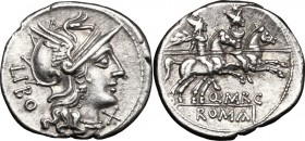 Q. Marcius Libo. . AR Denarius, 148 BC