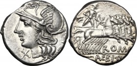 M. Baebius Q. f. Tampilus.. AR Denarius, 137 BC