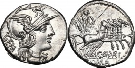 C. Aburius Geminus.. AR Denarius, 134 BC