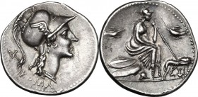 Anonymous. AR Denarius, 115-114 BC