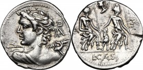Lucius Caesius.. AR Denarius, 112-111 BC