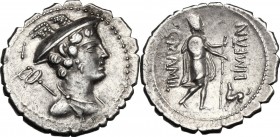C. Mamilius Limetanus.. AR Denarius serratus, 82 BC