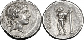 L. Censorinus.. AR Denarius, 82 BC