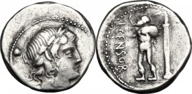 L. Censorinus.. AR Denarius, 82 BC