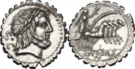 Q. Antonius Balbus.. AR Denarius serratus, 83-82 BC