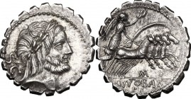 Q. Antonius Balbus.. AR Denarius serratus, 83-82 BC