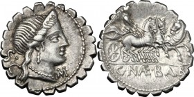 C. Naevius Balbus.. AR Denarius serratus, 79 BC