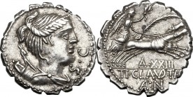 Ti. Claudius Ti. f. Ap. n. Nero.. AR Denarius serratus, 79 BC