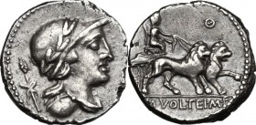 M. Volteius M.f.. AR Denarius, 78 BC