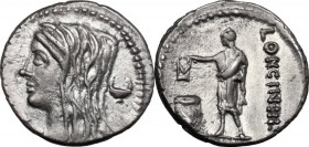 L. Cassius Longinus.. AR Denarius, 63 BC