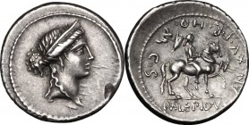 M. Aemilius Lepidus.. AR Denarius, 61 BC