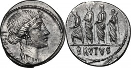 M. Junius Brutus.. AR Denarius, 54 BC