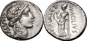 Man. Acilius Glabrio.. AR Denarius, 49 BC