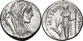 L. Hostilius Saserna.. AR Denarius, 48 BC