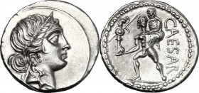 Julius Caesar.. AR Denarius, 47-46 BC