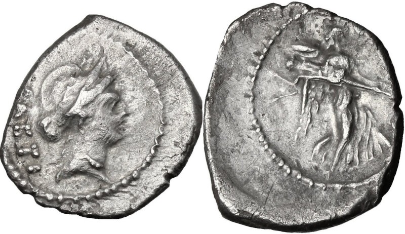 C. Considius Paetus. AR Quinarius, 46 BC. D/ Laureate and diademed head of Venus...