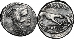 L. Papius Celsus.. AR Denarius, 45 BC